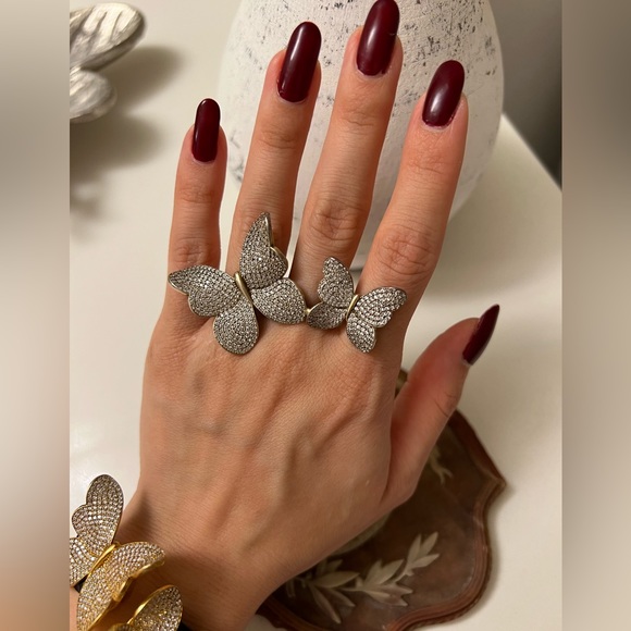 Solid 925 silver butterfly bracelet - Picture 7 of 12